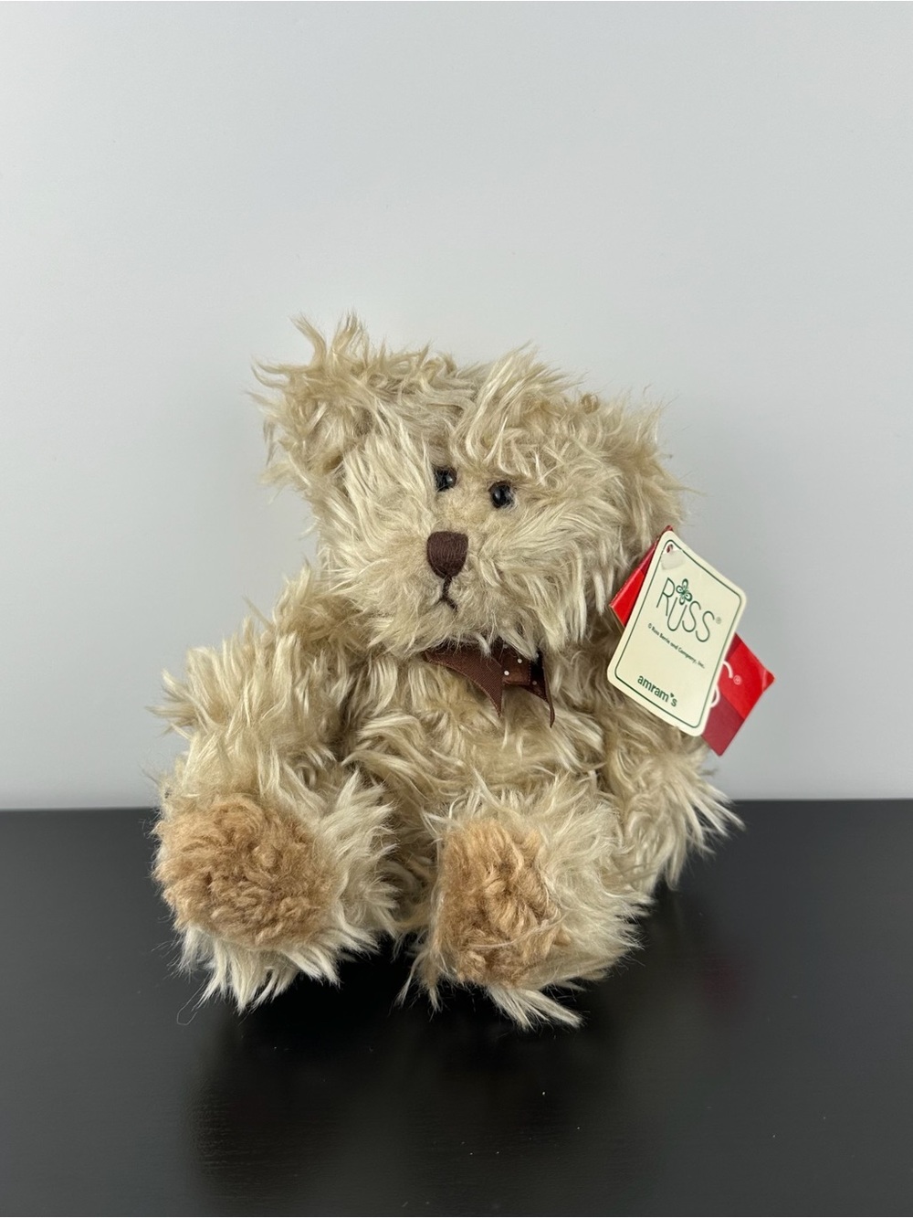 Russ Berrie Radcliffe Sitting Teddy Bear 6” Beige Tan Bears From Past Plush NWT